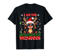I'm The Mischievous Reindeer Christmas Outfit Funny Xmas Maglietta