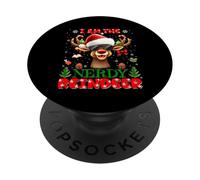 I'm The Nerdy Reindeer Christmas Outfit Funny Xmas PopSockets PopGrip Adesivo