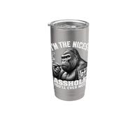 I'm The Nicest Asshole You'll Ever Meet Monkey Bicchiere termico in acciaio inox doppia parete