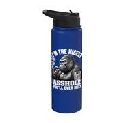 I'm The Nicest Asshole You'll Ever Meet Monkey Stainless Steel Insulated Water Bottle
