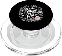 I'm The Reason Mom Needs Wine Parenting Humor Chaos - PopSockets PopGrip per MagSafe