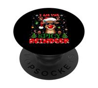 I'm The Spicy Reindeer Christmas Outfit Funny Xmas PopSockets PopGrip Adesivo