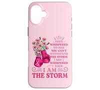 I'm The Storm Boxing Warrior Nastro rosa da donna per cancro al seno Custodia per iPhone 16 Plus
