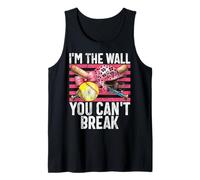 I'm The Wall You Can't Break Softball Catcher Game Day Vibes Canotta