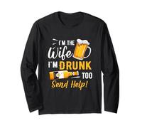 I'm The Wife I'm Drunk Too Matching Coppie Divertente Bere Maglia a Manica