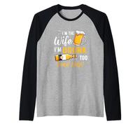 I'm The Wife I'm Drunk Too Matching Coppie Divertente Bere Maglia con Maniche Raglan