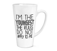 I'M The Youngest Rules Do Not Applicare To Me 483ml Grande Latte Tazza Bambino