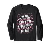 I'm The Youngest Sister Bambini Adulti Grandi Sorelle Fratelli Maglia a Manica