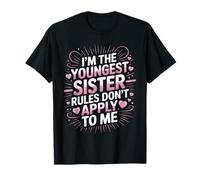 I'm The Youngest Sister Bambini Adulti Grandi Sorelle Fratelli Maglietta