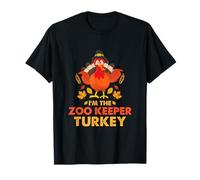 I'm The Zoo Keeper Turchia Divertente Ringraziamento Autunno Autunno Maglietta