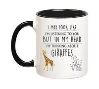 I'M Thinking About Giraffe Tazza Colazione Eleganti Tazza Ceramica Tazzine Da Caffè Per Tè Cappuccino Ufficio 330Ml