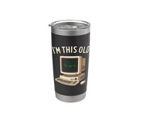 I'm This Old No WiFi Retro Computer Nerd Divertente Tech Humor Bicchiere termico in acciaio inox doppia parete