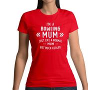 I'M Un Bowling Mum - Donna T-Shirt - Dieci Perno Tenpin Ciotola Sfera Mothers