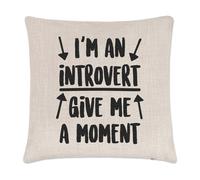 I'M Un Introvert Dai Me A Momento Cuscino Cover Timido Citazione Funny Scherzo