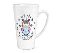 I'M Un Owlicorn 483ml Grande Latte Tazza - Divertente Bird Animale Gufo Unicorno