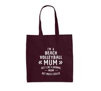 I'M un Spiaggia Pallavolo Mum - Borsa Tote IN Tela - Volley Sfera Mamma Giorno