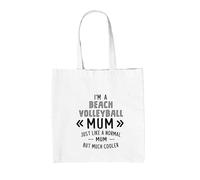 I'M un Spiaggia Pallavolo Mum - Borsa Tote IN Tela - Volley Sfera Mamma Giorno