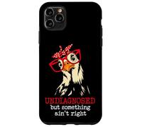I'm Undiagnosed But Something Aint Right Funny Crazy Chicken Custodia per iPhone 11 Pro Max