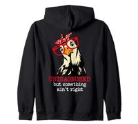 I'm Undiagnosed But Something Aint Right Funny Crazy Chicken Felpa con Cappuccio