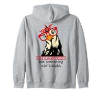 Im Undiagnosed But Something Ain't Right Funny Crazy Chicken Felpa con Cappuccio