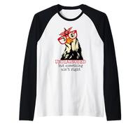 Im Undiagnosed But Something Ain't Right Funny Crazy Chicken Maglia con Maniche Raglan