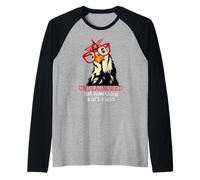 I'm Undiagnosed But Something Aint Right Funny Crazy Chicken Maglia con Maniche Raglan