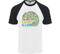 Im Uno In Un Chamillion Divertente Camaleonte Maglietta Baseball S/S Da Uomo