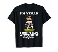 I'm Vegan I Don't Eat Anything That Farts Vegetarian Vegans Maglietta