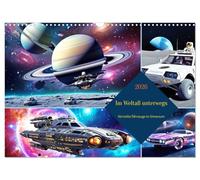 Im Weltall unterwegs - Verrückte Fahrzeuge im Universum (Wandkalender 2026 DIN A3 quer), CALVENDO Monatskalender: Die faszinierende Welt der intergalaktischen Fortbewegungsmittel