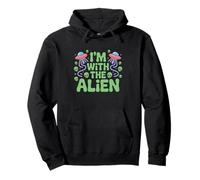 I'm with The Alien Halloween Costume papà Mamma Gruppo Felpa con Cappuccio