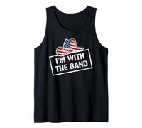 I'm with The Band Country Music USA Flag Cowboy Hat Canotta