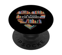 I'm With The Banned - Lettura Amante Bookworm Reader PopSockets PopGrip Adesivo