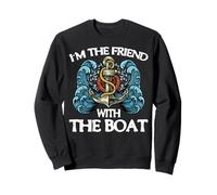 I'm with The Boat Barca Vela Capitano Sailor Pontoon Felpa