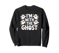 I'm with The Ghost Halloween Costume papà Mamma Gruppo Coppie Felpa