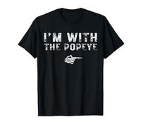 I'm with The Popeye Couples Matching Costume Easy Halloween Maglietta