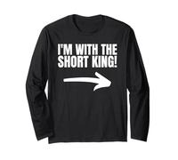 I'm With The Short King! Divertente Short Partner Maglia a Manica