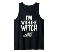 I'm with The Witch Funny Halloween His And Her Outfit Canotta