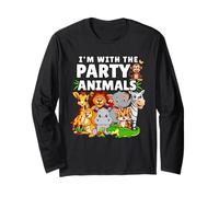 I'm with TheParty Animali Zoo Animali Safari Party Maglia a Manica