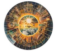 Image Collage 1000 Pieces Round Puzzle Jigsaw Birthday Gift Reative Puzzles Per La Decorazione Delle Pareti