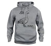 iMage Felpa Cappuccio Oca Rebus Maglietta Divertente - Divertente Grigio - XXL Unisex