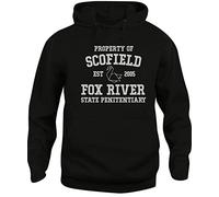 iMage Felpa Cappuccio Unisex Scofield Fox River Prison Nera