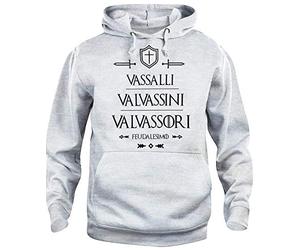 iMage Felpa Cappuccio Vassalli Valvassini Valvassori Feudalesimo Medioevo Libri di Storia Grigio - XL Unisex