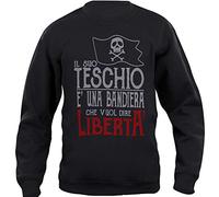iMage Felpa Girocollo Unisex Capitan Harlock Canzone Teschio - Anime & Videogames - M-Nera