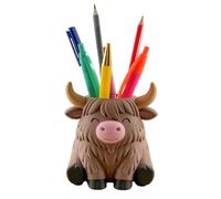Image Industry Portapenne a forma di mucca delle Highland - Organizer da scrivania - Portapenne a forma di animale