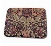 Image Of William Morris Brown And Peach Honeysuckle Pattern Arts And Craft Zerbino Ingresso Morbido Tappeto Entrata Trappola Sporco Tappeti Da Bagno Per Esterno Vasca Interno 40X60 Cm