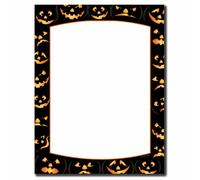 Image Shop Pumpkin Faces Halloween Letterhead Laser & Inkjet Printer Paper (100pk) Orange Black