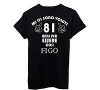 iMage T-Shirt 81 Anni per Diventare Figo Compleanno Regalo - Eventi - Uomo-M-Nera