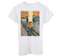 iMage T-Shirt Arte E Cinema Nicholson Vs Dama con L'Ermellino-Famosi Bianca - XL Donna