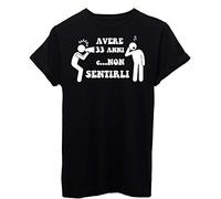 iMage T-Shirt Avere 33 Anni E Non Sentirli Compleanno Cerca Il Tuo Anno - Eventi - Donna-S-Nera