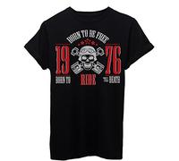 iMage T-Shirt Compleanno Nato nel 1976 Biker Fino alla Morte Idea Regalo - Eventi - Uomo-S-Nera